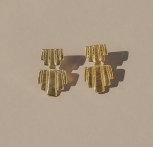 Empire Earrings - 14k Gold Vemeil