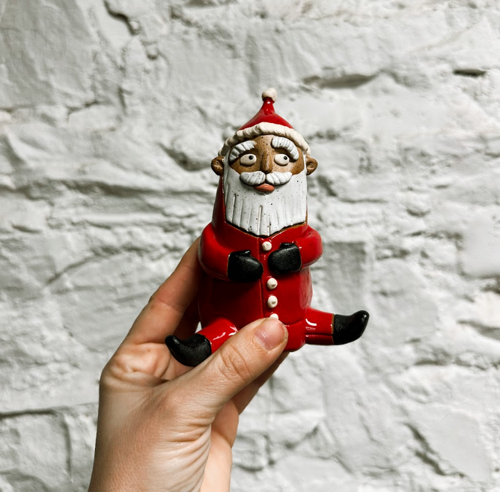 Victory Pottery Chonk Santa Figurine