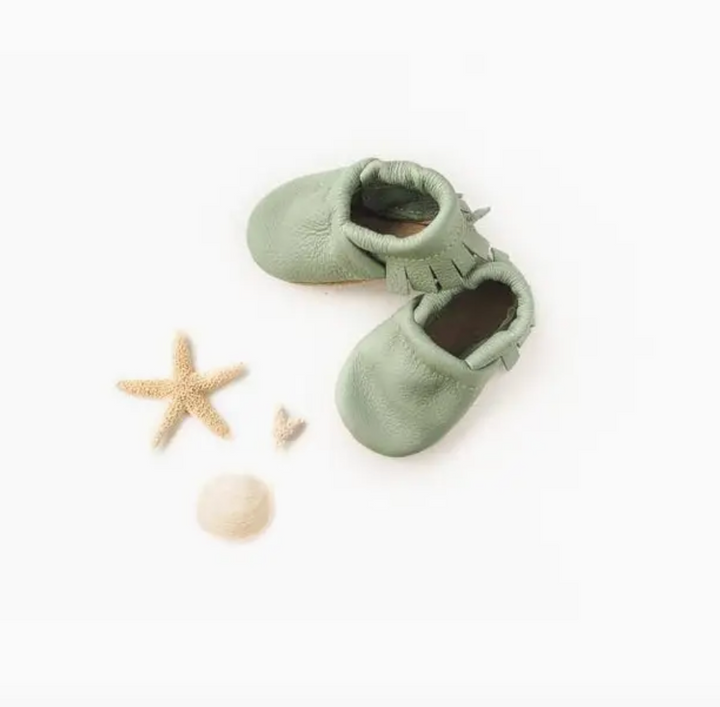 Mint Moccasin Leather Baby &amp; Toddler Shoes