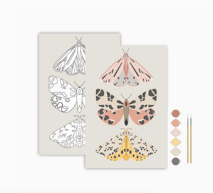 Vintage Butterflies Meditative Paint By Numbers Kit