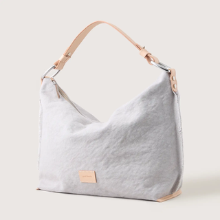 Hana Canvas Hobo Bag Stone Vachetta