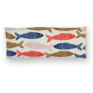 Lavender Eye Pillow Blue and Red Fish