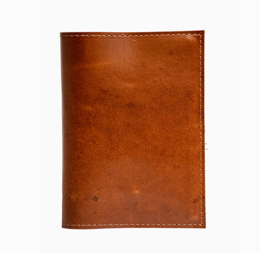 Handmade Medium Leather Journal - Bourbon