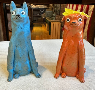 Victory Pottery Dog Vase (Assorted)