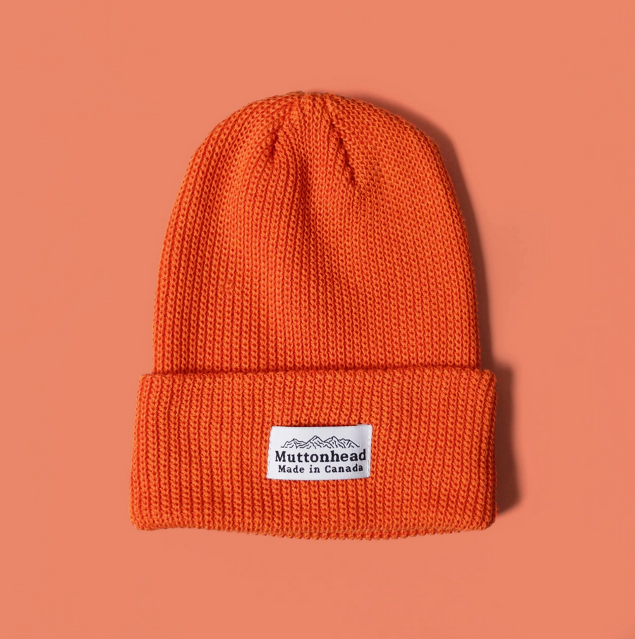 Cotton Knit Toque - Orange