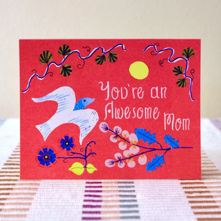 You're an Awesome Mom with Bird Card