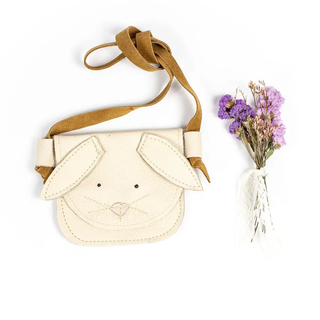 Cream Bunnies Critters Leather Purse