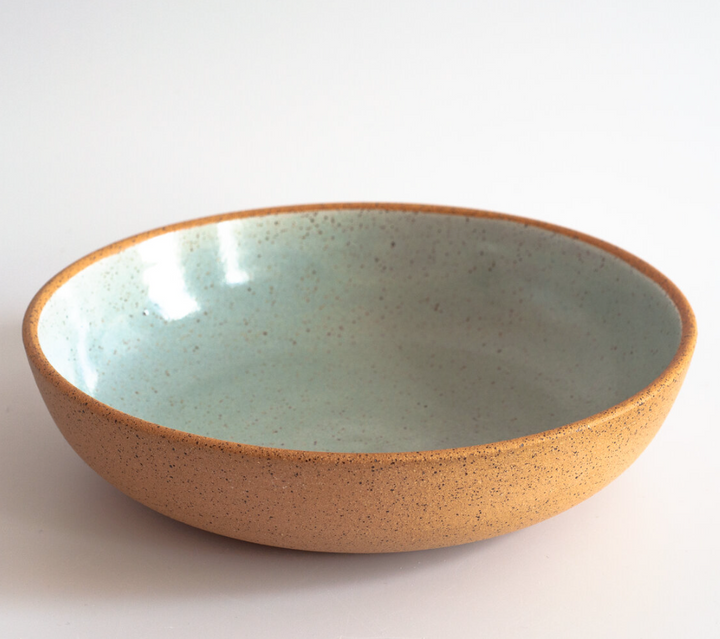 Large Serving or Pasta Bowl in Nude / Light Blue