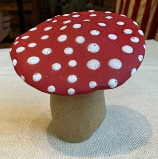 Victory Pottery Mushroom Hat Dog