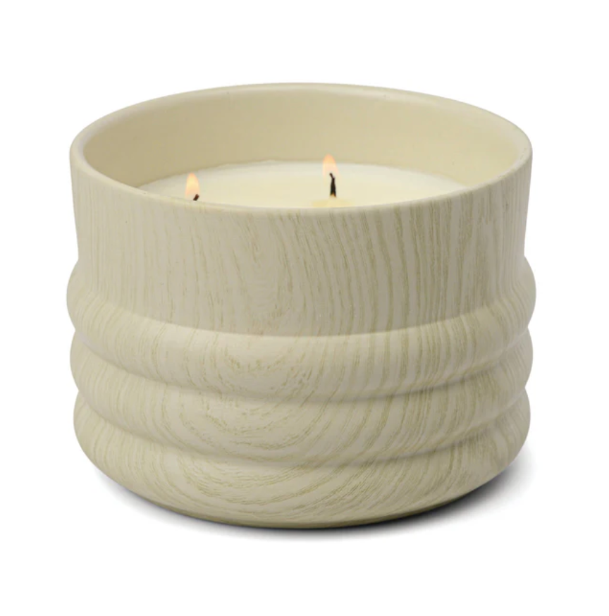 "Grain" Ceramic 12oz Candle - Hinoki Wood