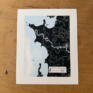 Burlington Topo Map Giclee print