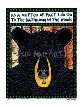 Bear Bathroom Mini Print