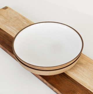 Minimalist Ceramic Pasta Bowl - Handcrafted in Vermont