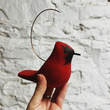 Load image into Gallery viewer, Hanging Handpainted Wooden Cardinal Figurine
