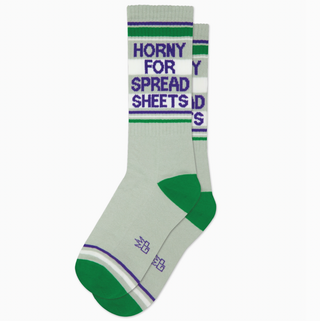 Horny for Spread Sheets Gym Sock