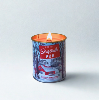 Small Maple Candle in Maple Tin - Wooden Wick 225ml
