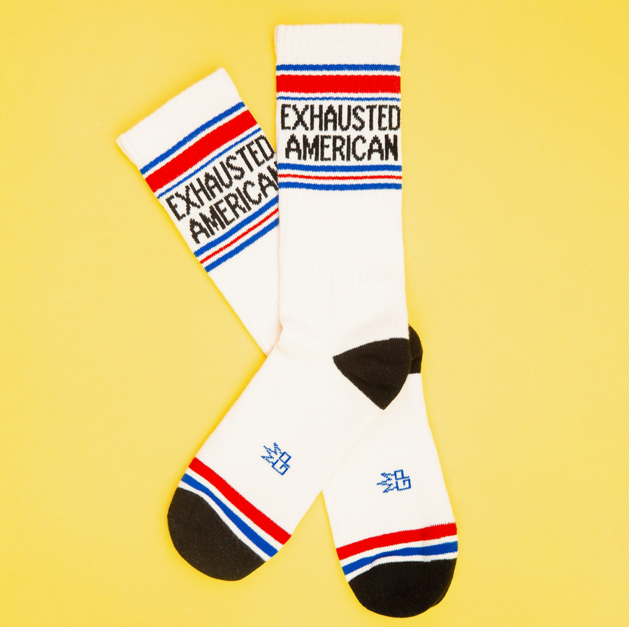 Exhausted American Gym Sock