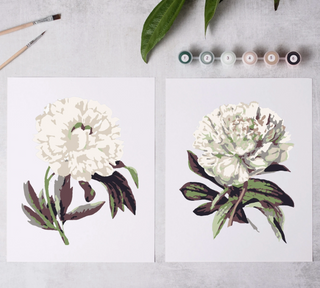 Paint-By-Numbers Kit - Peony Blossoms