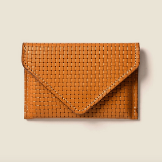 Mini Envelope Leather Wallet with RFID Protection - Tan