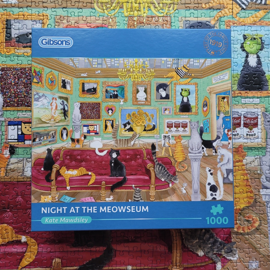 Night At the Meowseum Puzzle - 1000 Piece