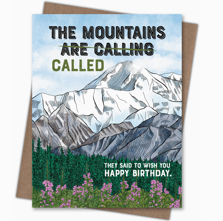 mountains called birthday card - WK5
