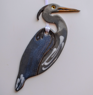 Great Blue Heron Ceramic Ornament