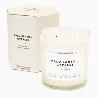 Palo Santo + Cypress Tumbler Candle - 12.5oz