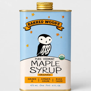 Pure Organic Vermont Maple Syrup in Decorative Tin -One Pint