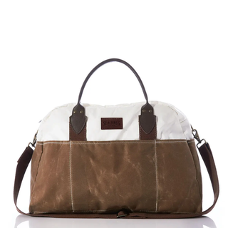 Tan Chebeague Weekender with Waxed Canvas