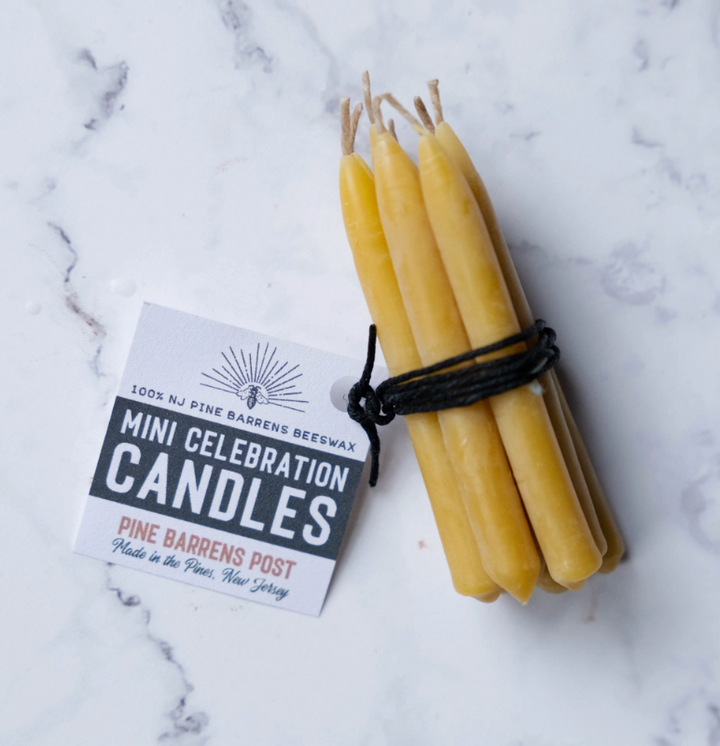 Mini Celebration Pure Beeswax Candle - Set of 8