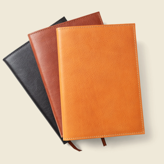 Refillable A5 Leather Notebook Cover-Chocolate