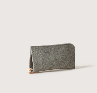 Classic Merino Wool Eyeglass Sleeve - Granite