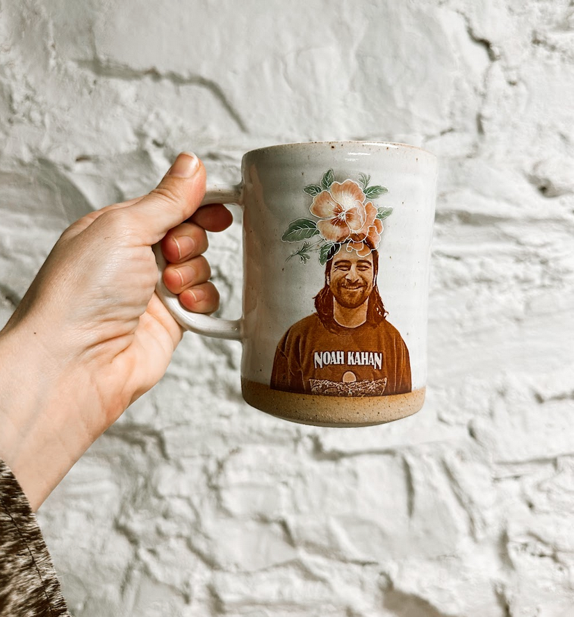Noah Kahan with Flowers Handmade Mug