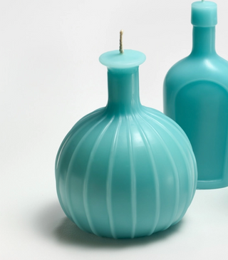 Henry Bottle Beeswax Candle - Celadon Bulb