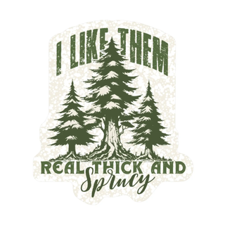 Woods Pine Tree Spruce Funny Sticker