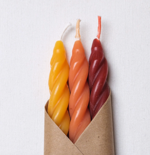 Beeswax Spiral Set of 3 - Sunrise