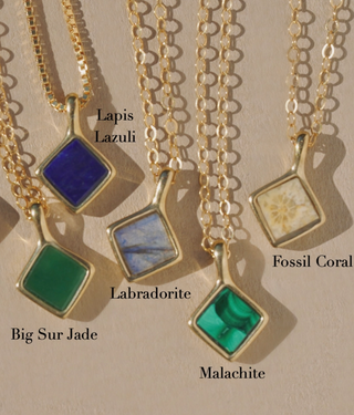 Mesa Necklace - Sterling Silver &amp; Labradorite