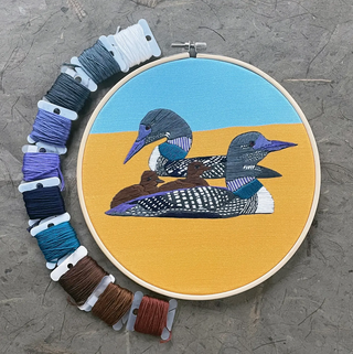 DIY Embroidery Kit 8" - Loons
