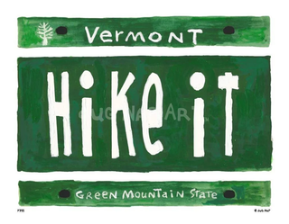 VT Plate Hike It Mini Print