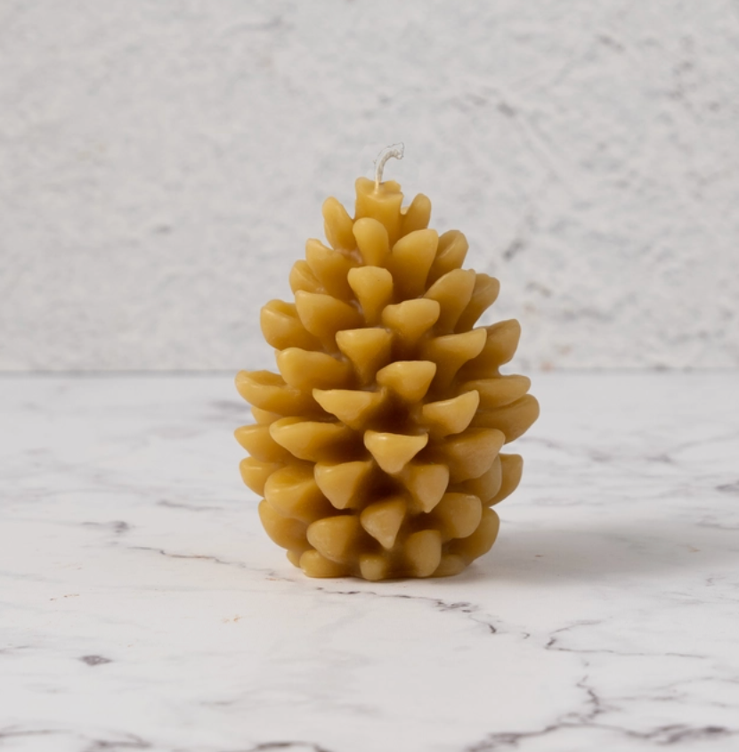 Pinecone Pure Beeswax Candle