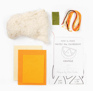 Mateo the Exuberant Orange - DIY Stitch Kit