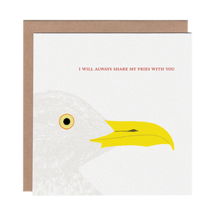 Share My Fries Seagull Card