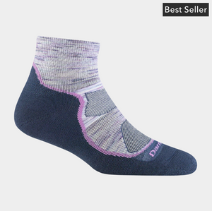 Darn Tough Women's Light Hiker Quarter Lightweight Hiking Sock - Cosmic Purple 1987