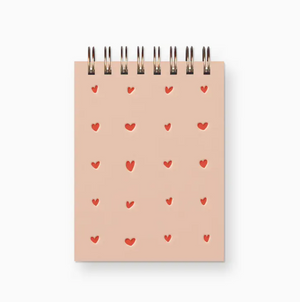 Grid Mini Jotter Notebook - Hearts