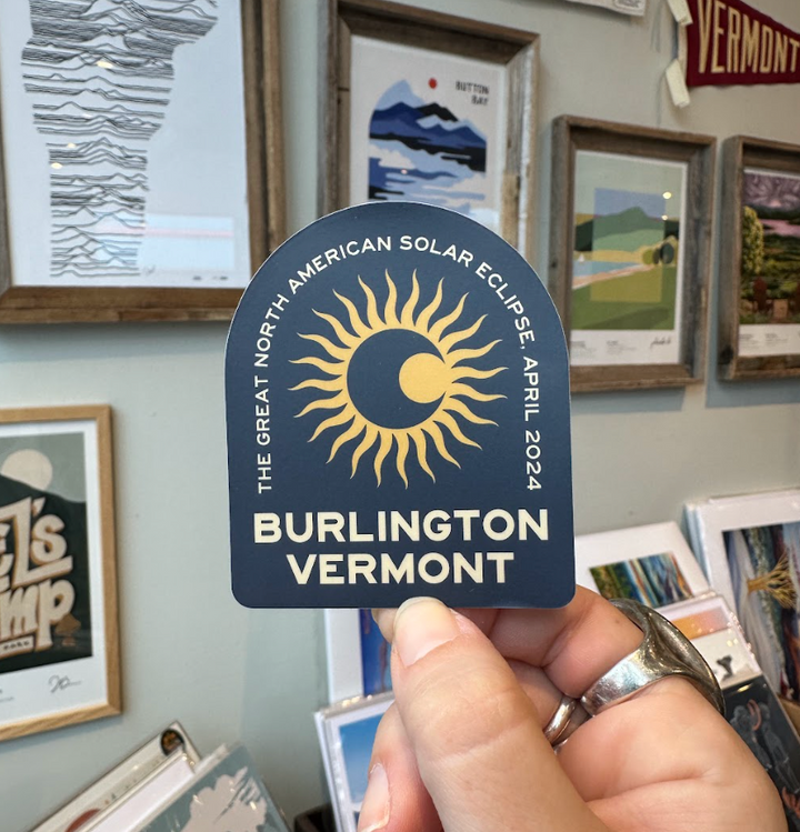 Burlington Vermont Eclipse Navy Sticker