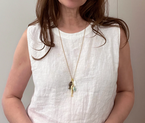 Cordelia Mother of Pearl Long Necklace