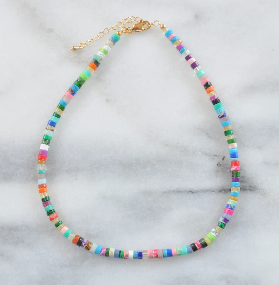 On the Rocks Gemstone Beaded Choker Necklace