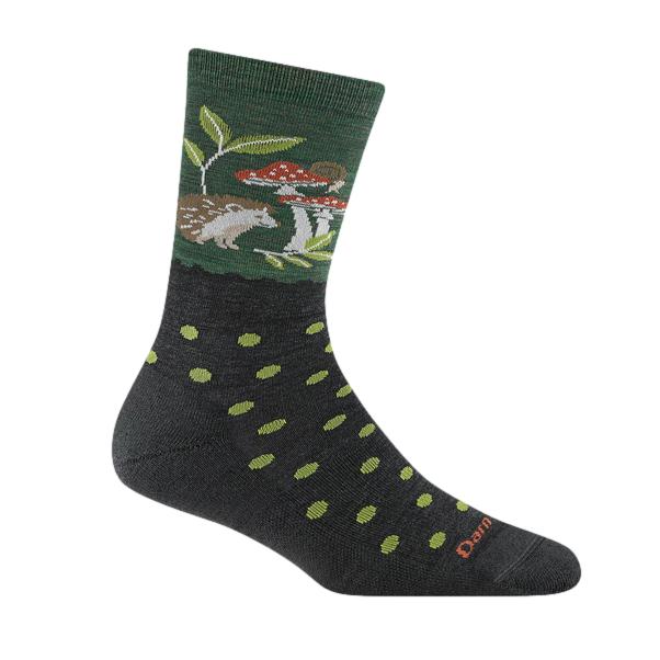 Women's Wild Life Crew Lightweight Lifestyle Socks - Hedgehog 6105