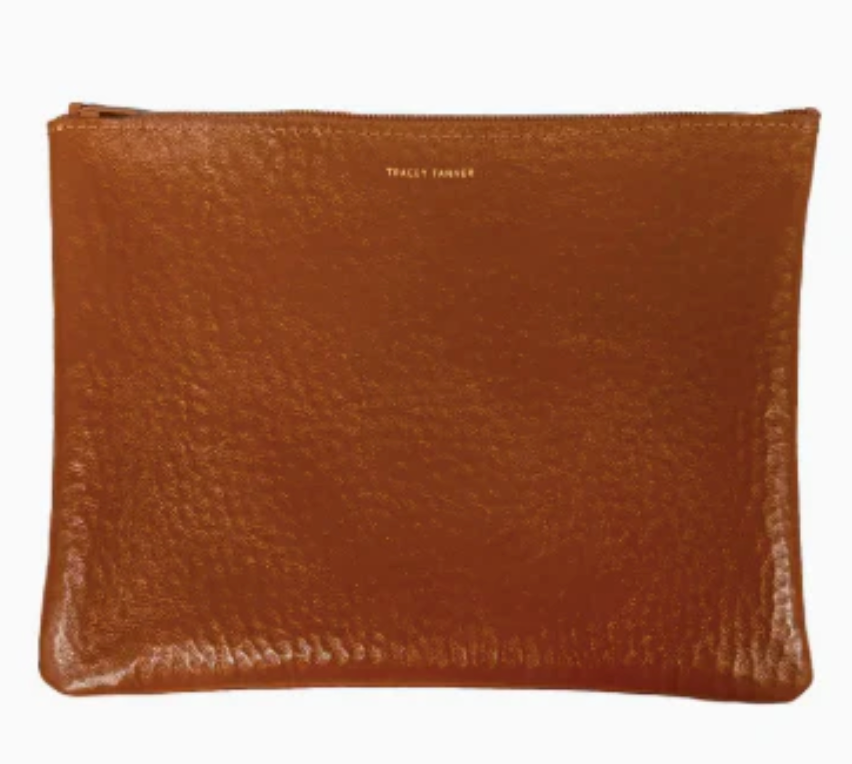 Leather Large ZIp Pouch