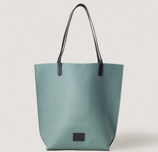 Hana Merino Wool Tote - Spruce &amp; Black